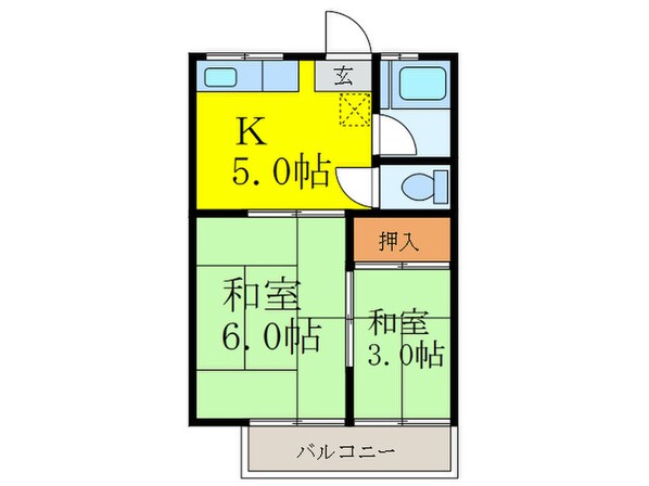 田中ハイツの物件間取画像